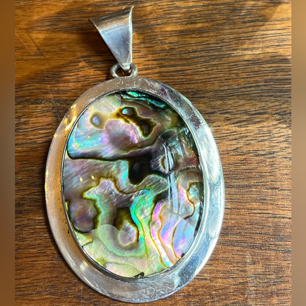 Handcrafted Artesian Large Sterling Silver Abalon… - image 1